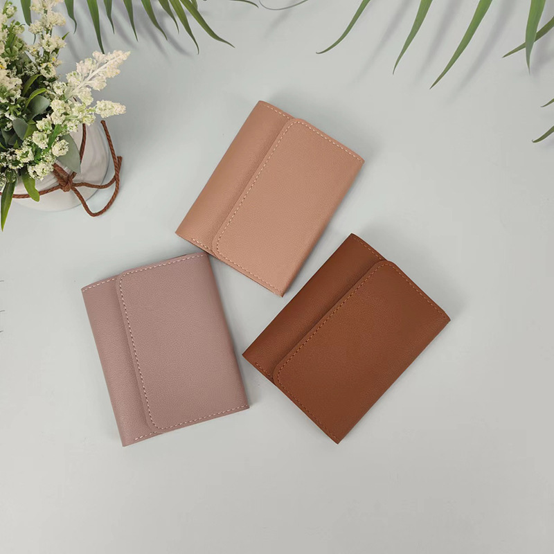 016女士三折圆角钱包