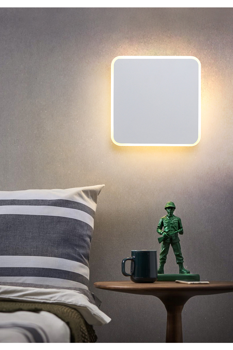 北欧极简LED触摸壁灯 酒店走廊楼梯客厅背景墙床头触控壁灯卧室