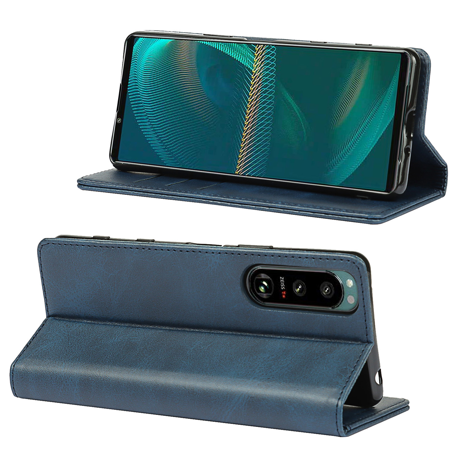 索尼 Xperia 5 III 小牛纹强磁皮套