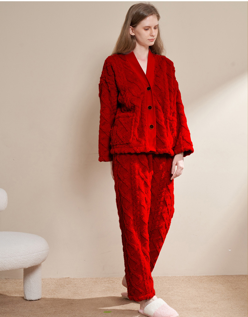 提花开衫--米白——