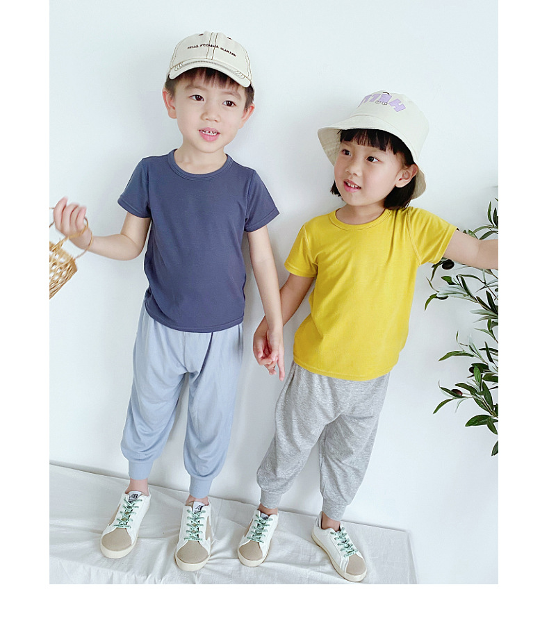 宝宝短袖纯色T恤_15