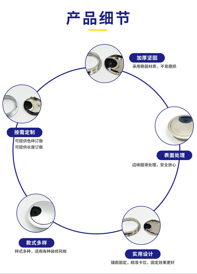 办公桌面穿线盒
