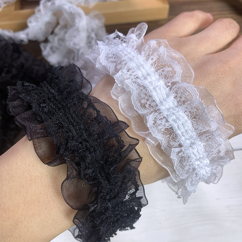 高档弹力4cm蕾丝花边辅料装饰带织带丝带衣服下摆接