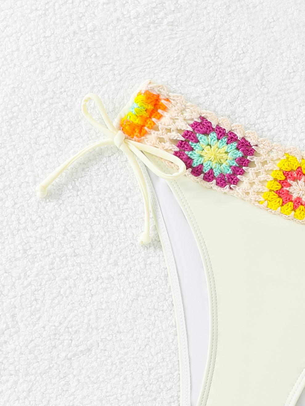 商品详情图_2025欧美新款性感纯色女士市场比基尼复古三点式