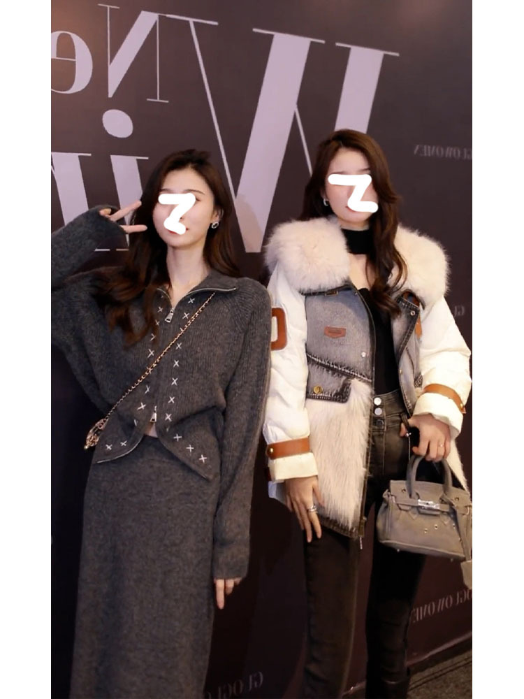 帮手主图-灰色小香风休闲运动服针织毛衣两件套装裙女初冬装搭配