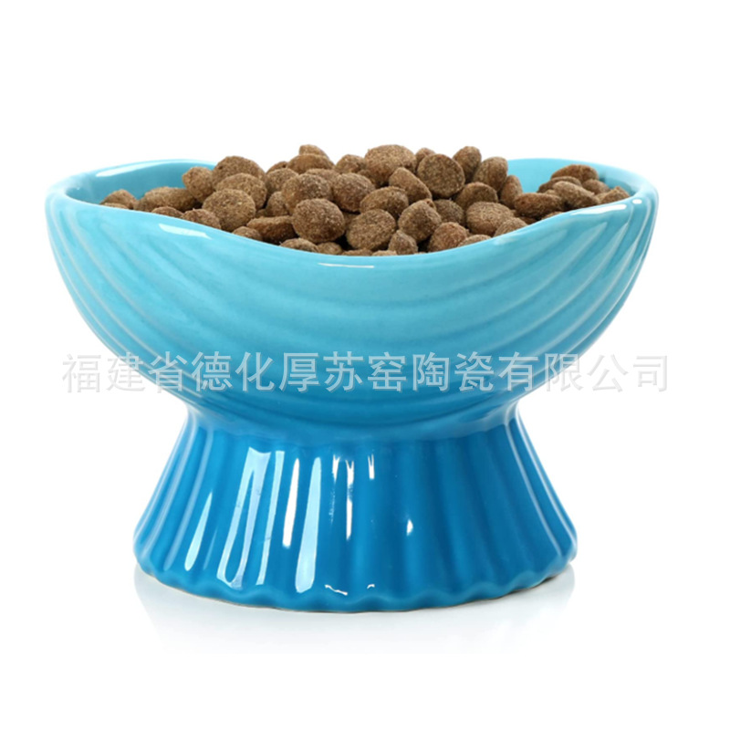 Ceramic Cat Bowls Elevated for