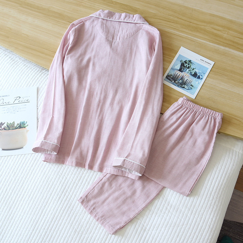 小格子纱布套装