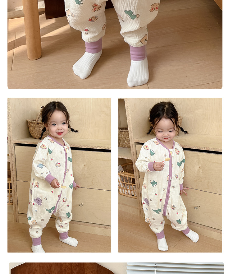 卡通动物长袖睡袋_04