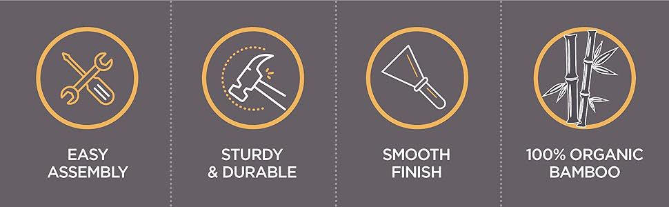 Corner Shelf Organizer Bamboo Features