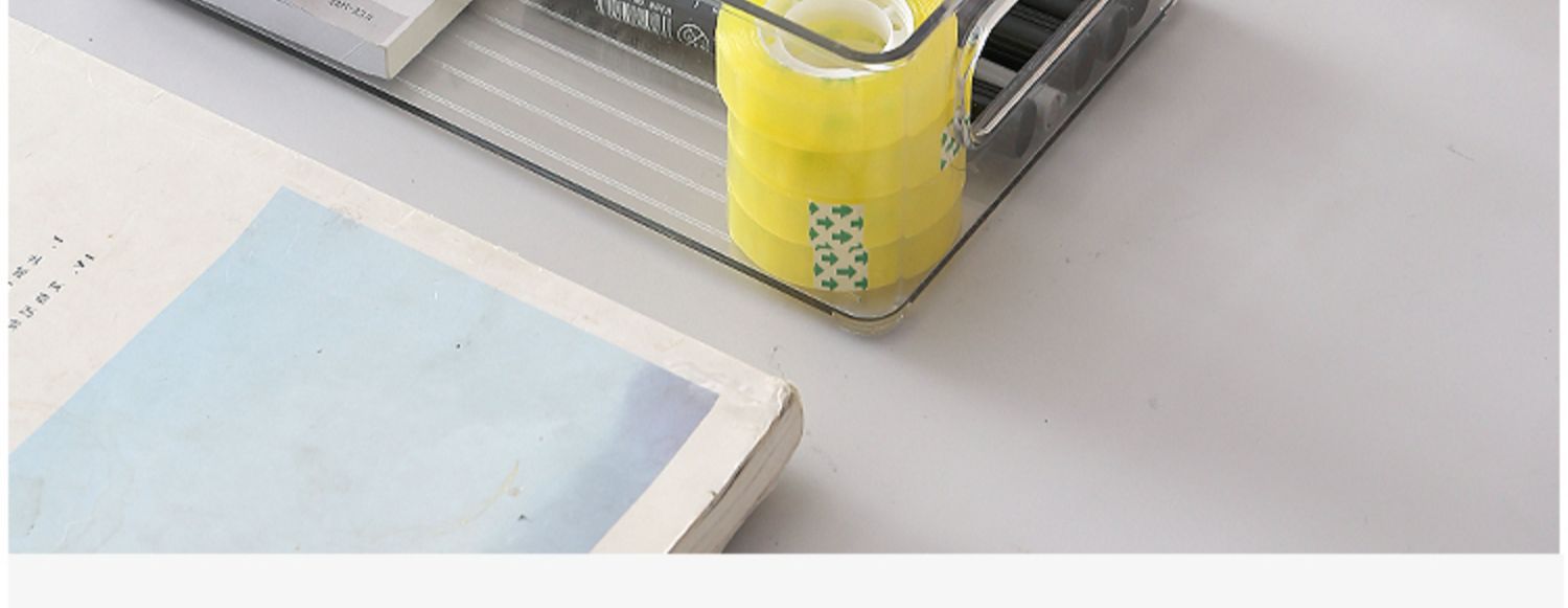 桌面收纳盒透明化妆品面膜整理盒亚克力零食筐家用厨房杂物储物盒