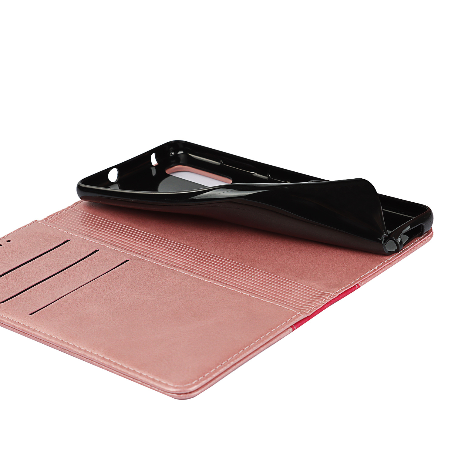 三星A41 日版 拼色小牛纹强磁皮套