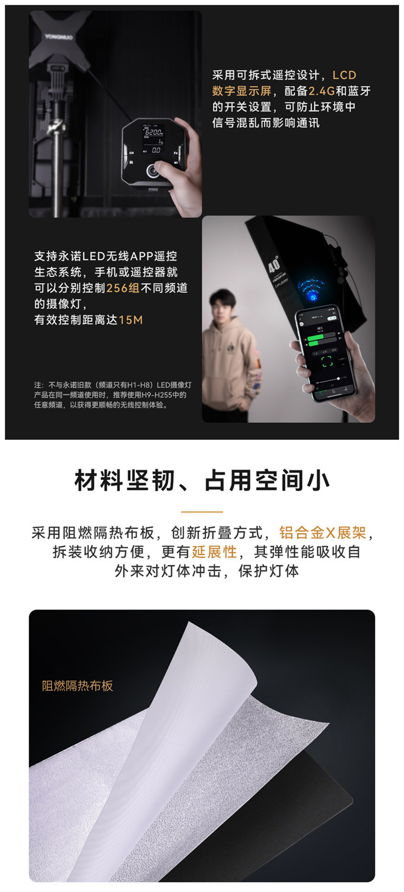 永诺YNFLEX180柔性影视布灯