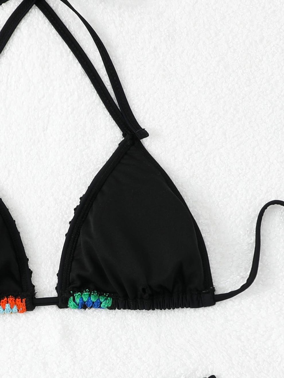 商品详情图_2025欧美新款性感纯色女士市场比基尼复古三点式