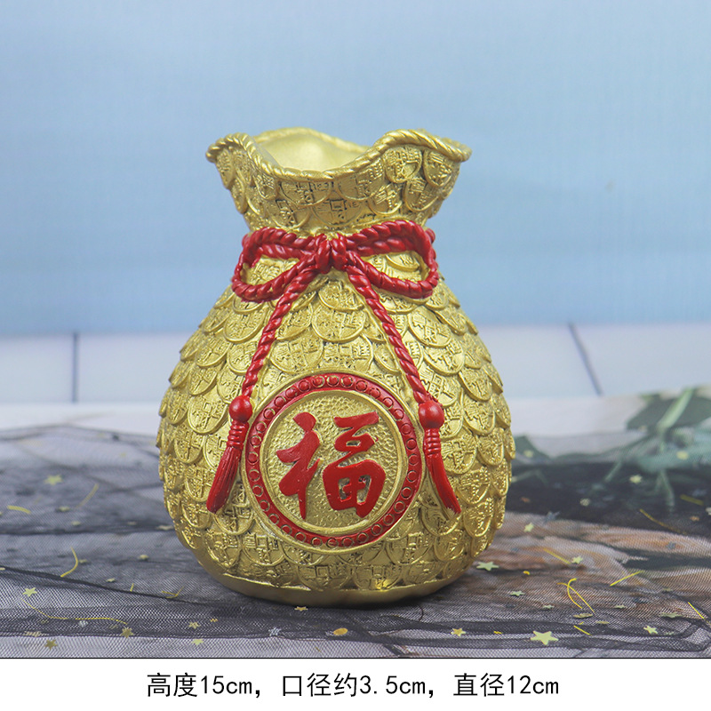 福袋花瓶【金色】