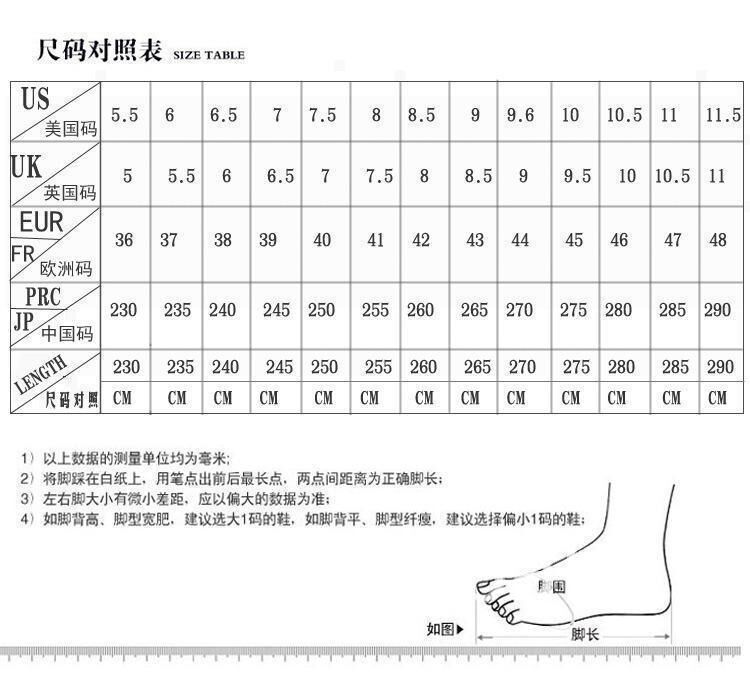 通用尺码表