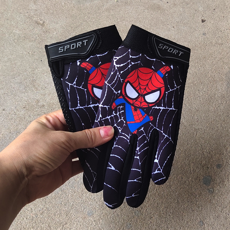 蜘蛛人黑色儿童手套3