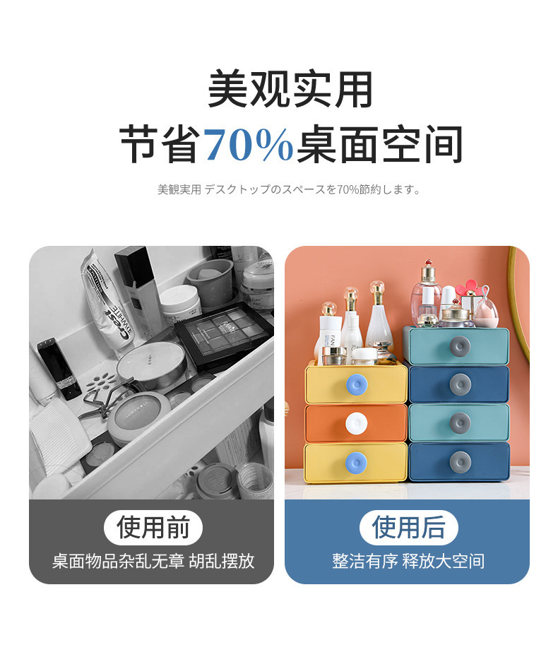 抽屉式桌面化妆盒
