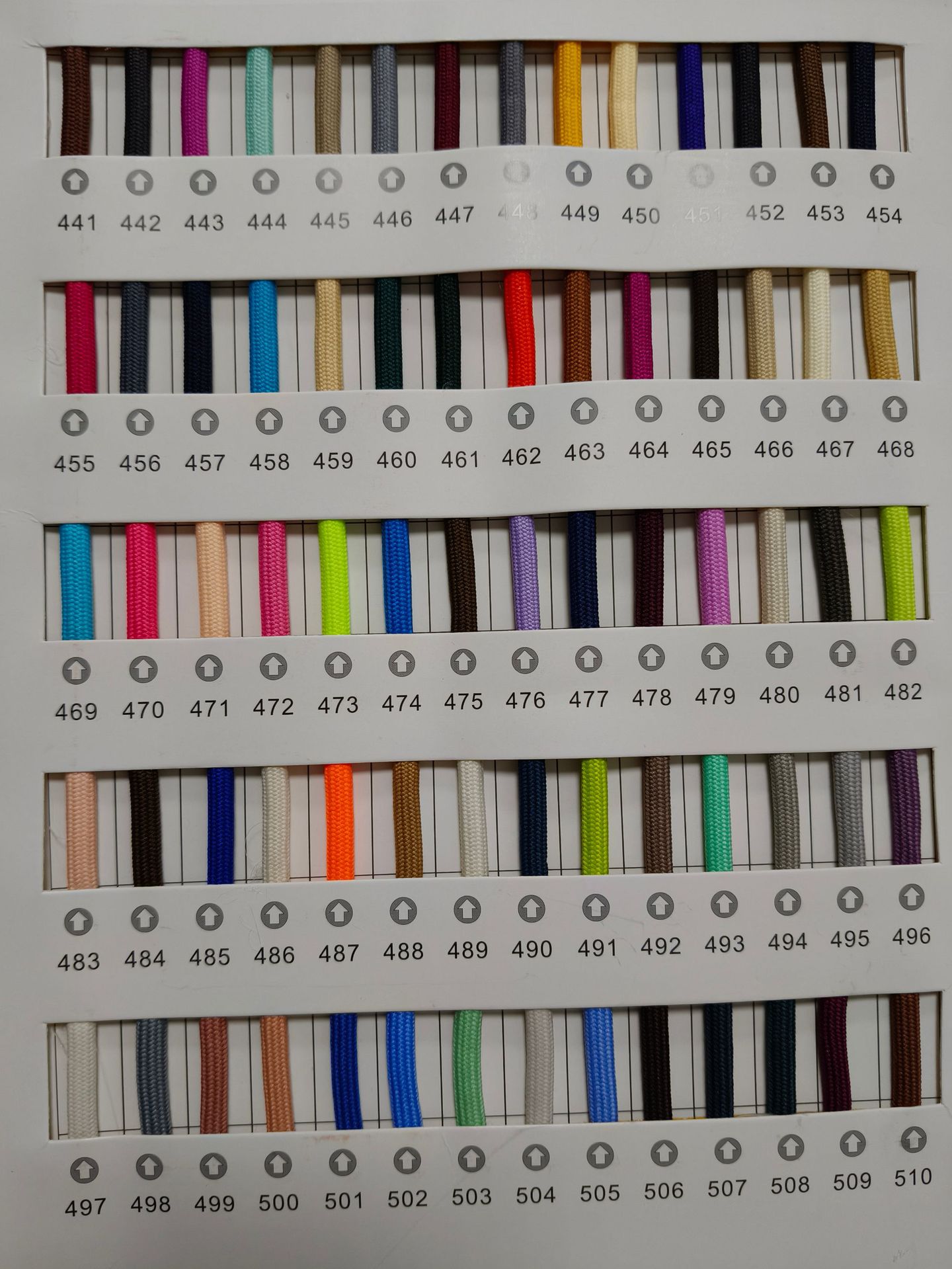 涤纶通用色卡441-510.