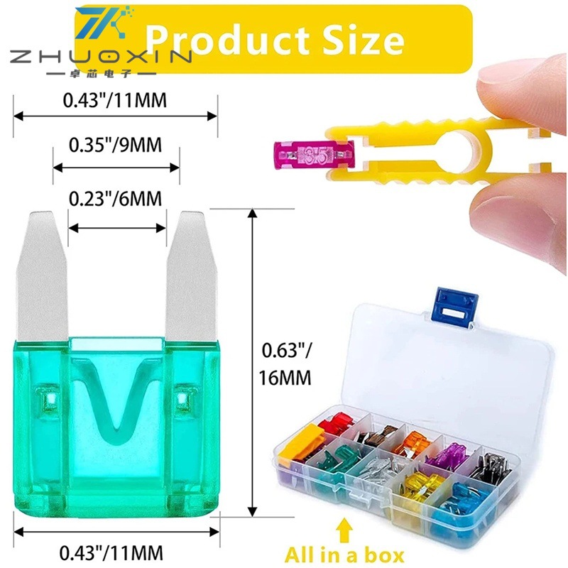 120pcs-Mixed-Mini-Blade-Fuses-