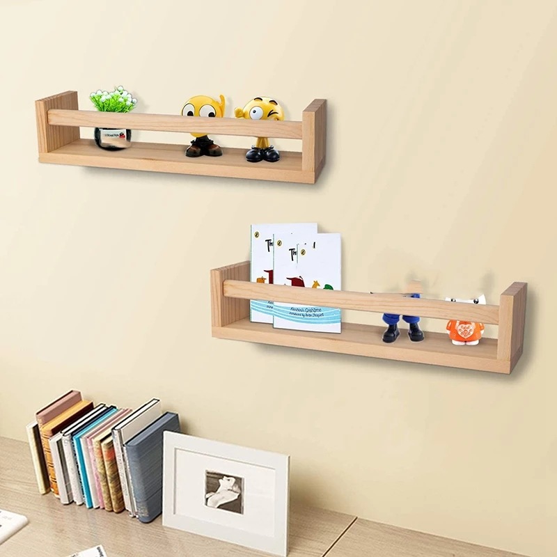 2Pcs-Bookshelf-Natural-Wood-Fl