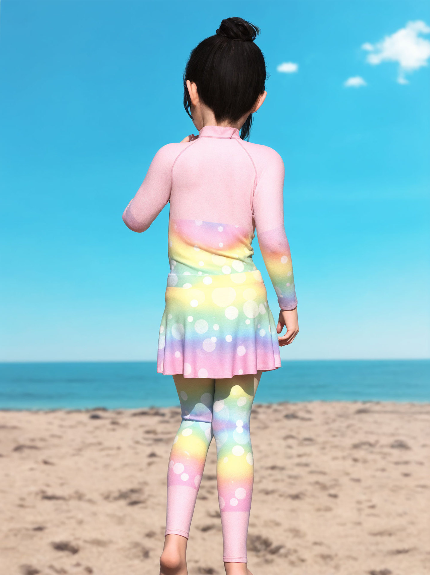 CM2502-2BW太美（泳衣+裤子+裙子三件套）-3