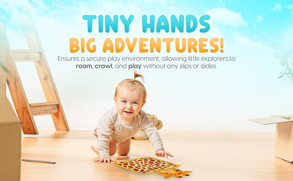 Ensures a secure play environment, allowing little explorers to play without slips or slides