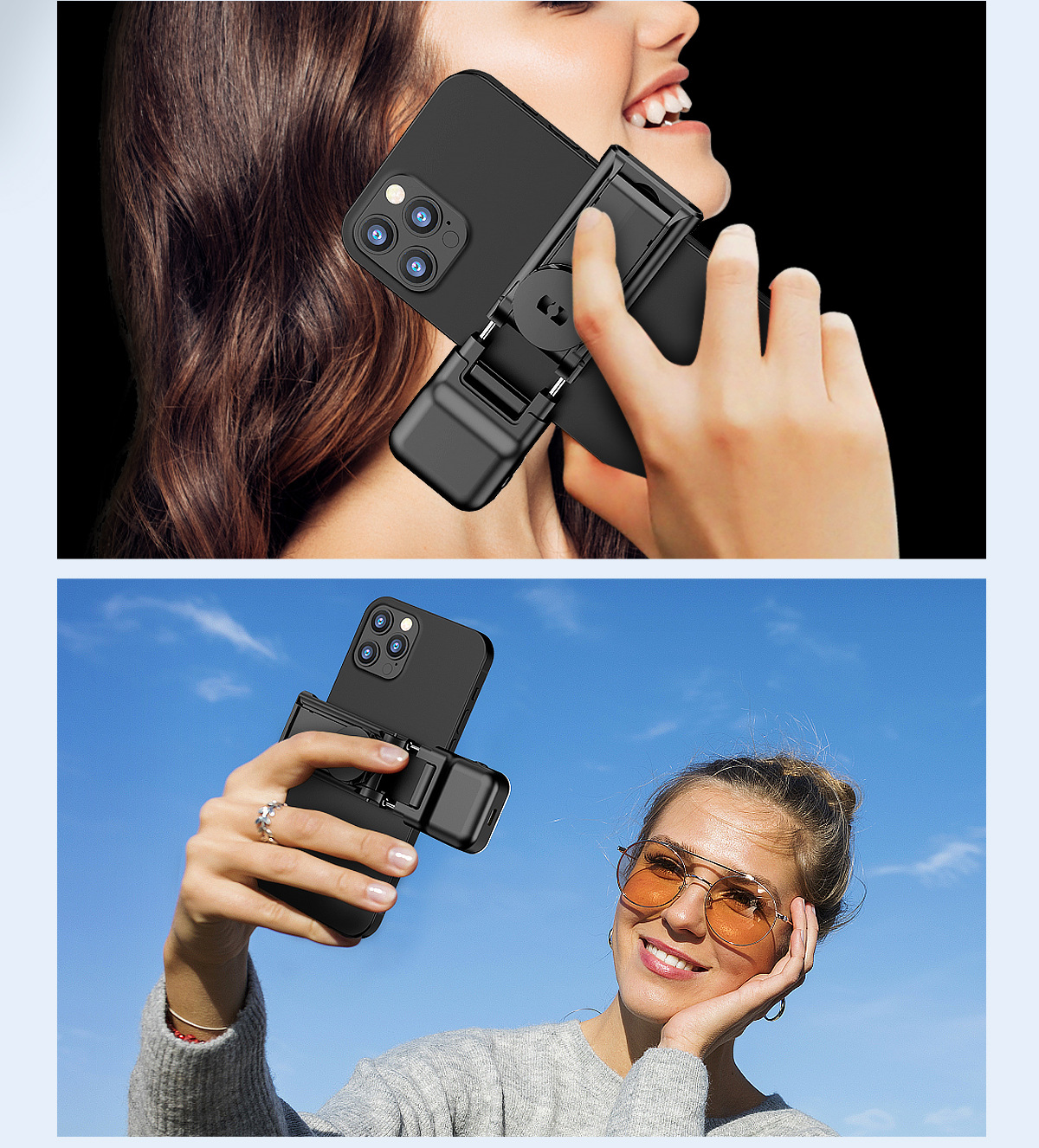 C01 可拆手机夹 可拆灯 自带遥控 自拍杆三脚架 详情页