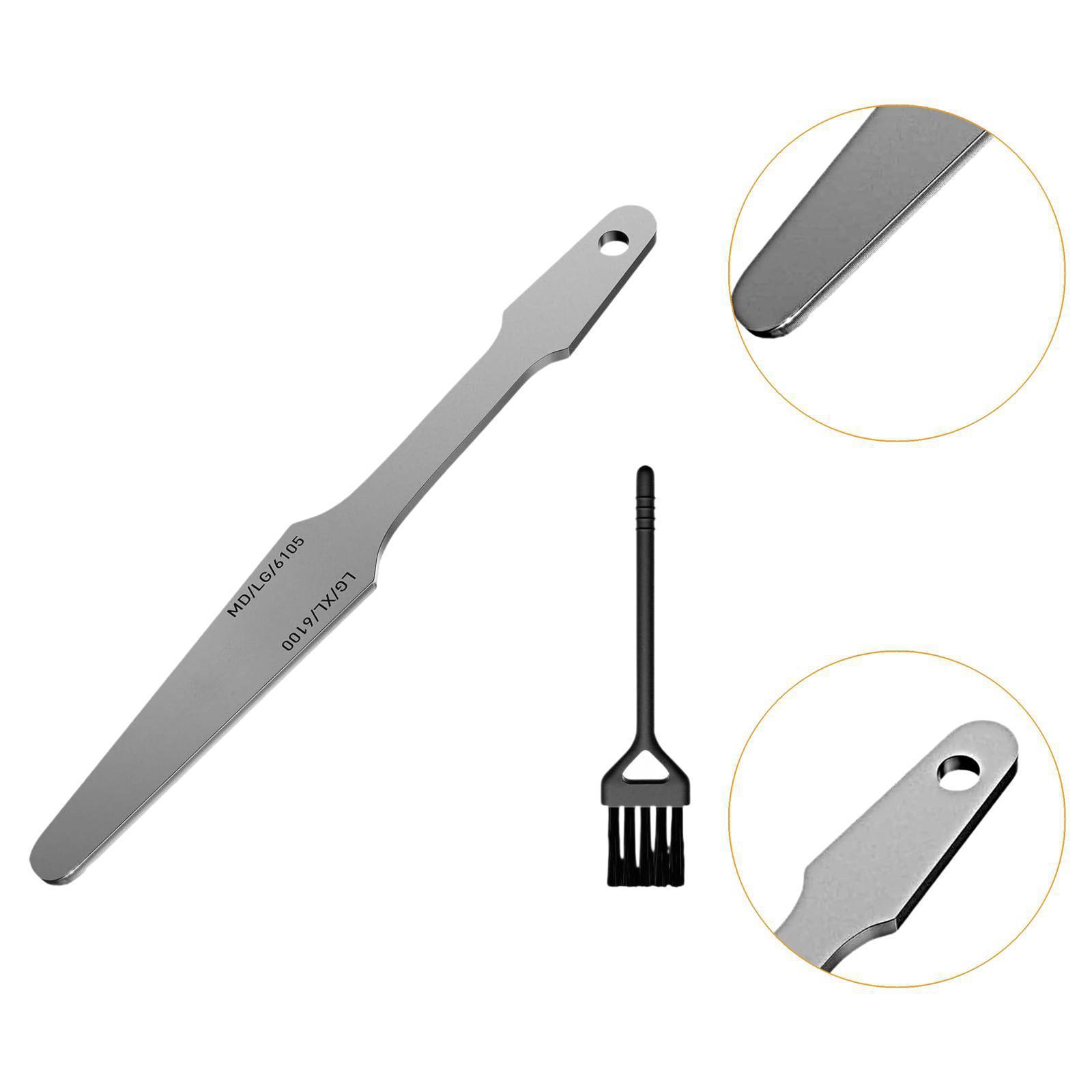 Guitars Fret File with Cleaning Brush Professional Luthier Tool Portable Luthier Repair Tool Guitar Repairing Tool for Guitar 