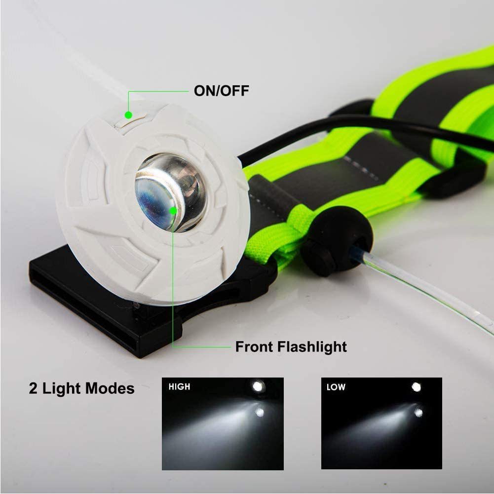 LED防水充电跑步安全背心警示自行车流星跑步灯