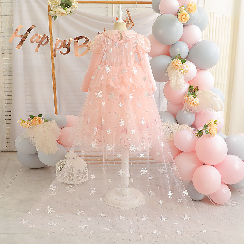 9104#粉色-长披风