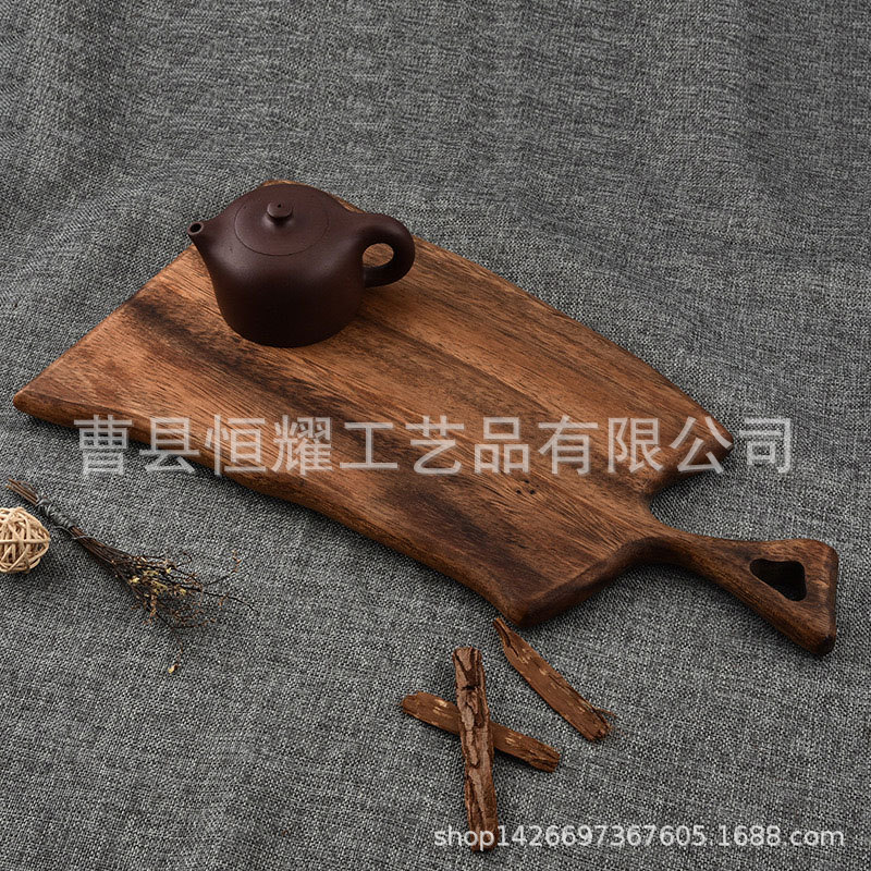 相思木菜板长方形带手柄式托盘实木芝士奶酪板家用面包茶水托盘