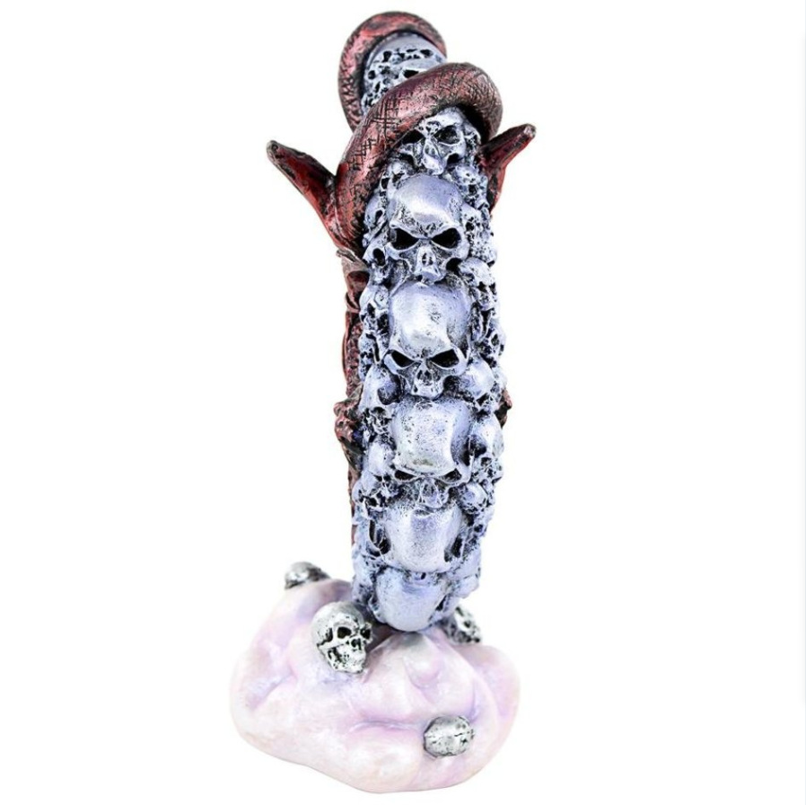 骷髅月光龙雕像树脂工艺品摆件