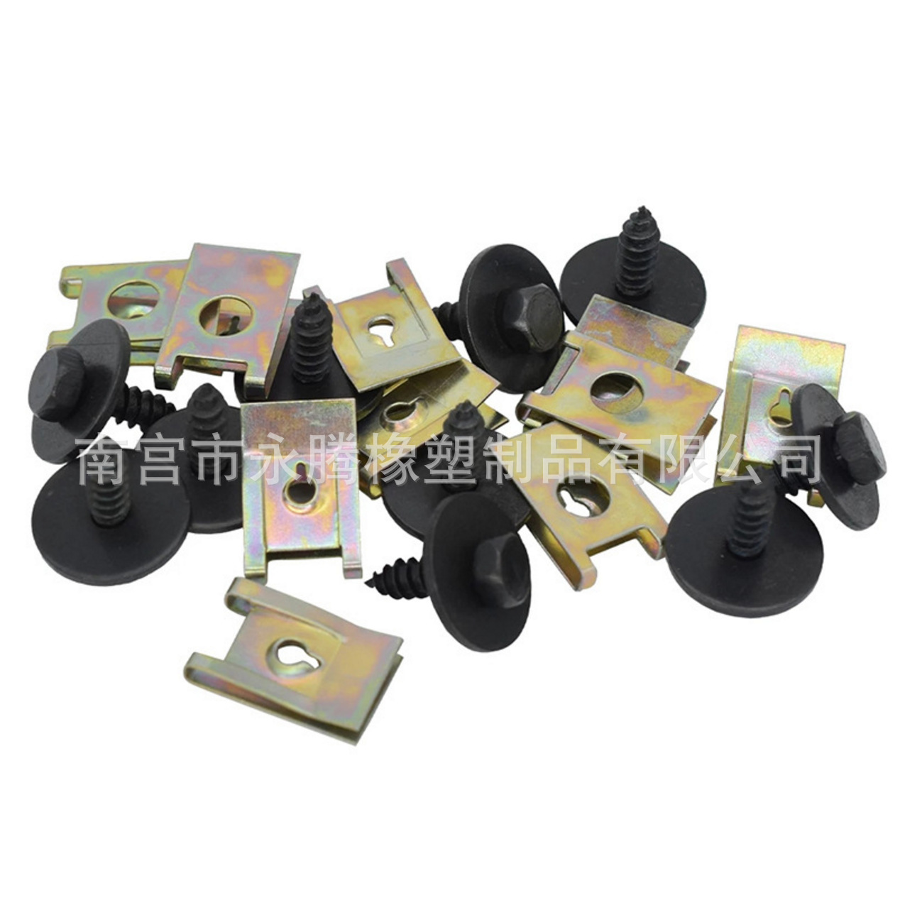 汽车装饰固定快丝垫片奔驰BENZ适用镀黑锌六角头自