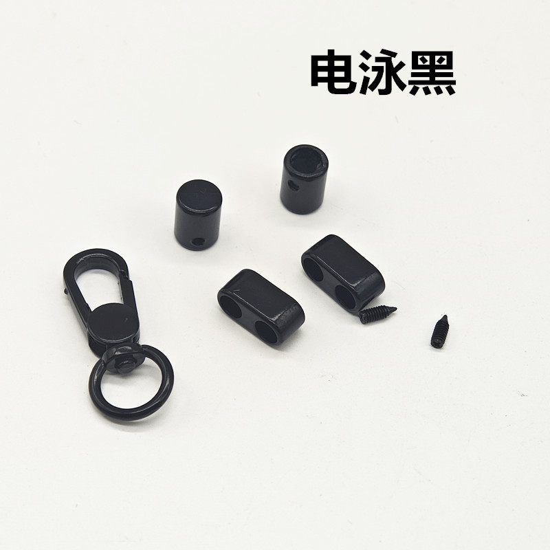 工厂现货吊钟哑金色手机挂绳套装锌合金钩扣登山扣弹簧