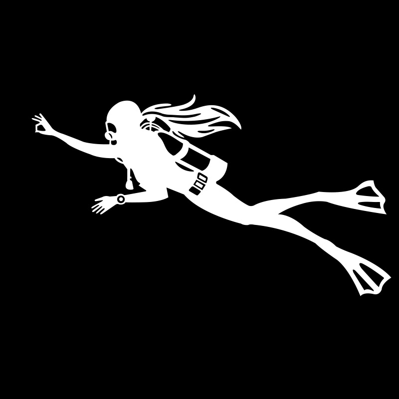 女潜水员白色1