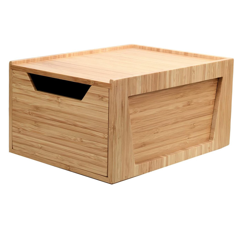 竹木抽拉式收纳盒厨房桌面竹木土豆洋葱整理盒木质咖啡胶囊收纳盒