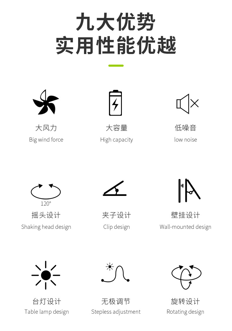 多功能夹子风扇