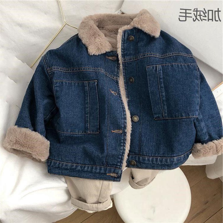 儿童牛仔外套加绒男童_主图01