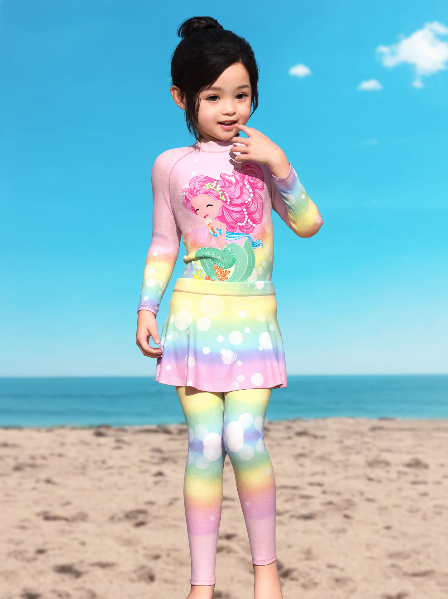 CM2502-2BW太美（泳衣+裤子+裙子三件套）-1