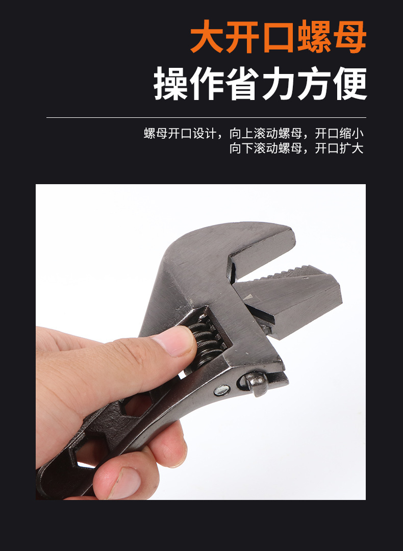 新型套塑柄两用活扳手