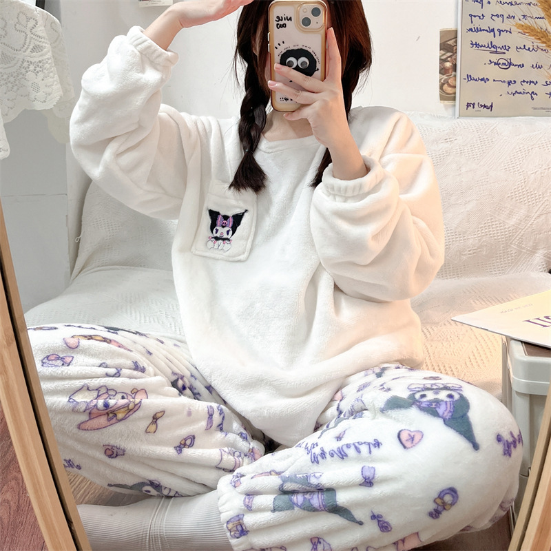珊瑚绒睡衣女冬季卡通详情图36