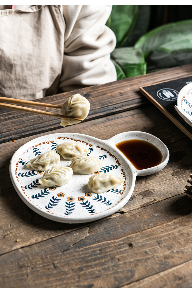 复古小花粗陶餐具