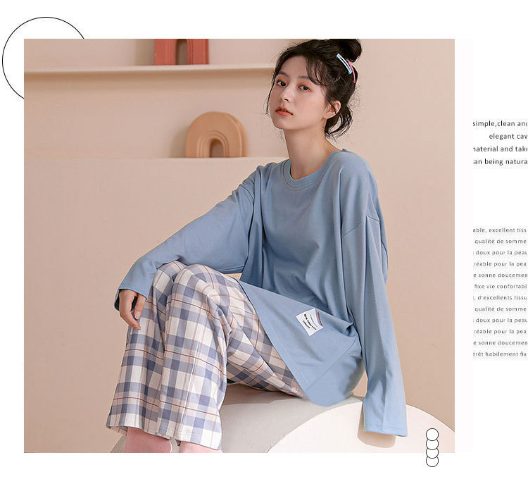 SMX厚款蓝格子裤长套_07