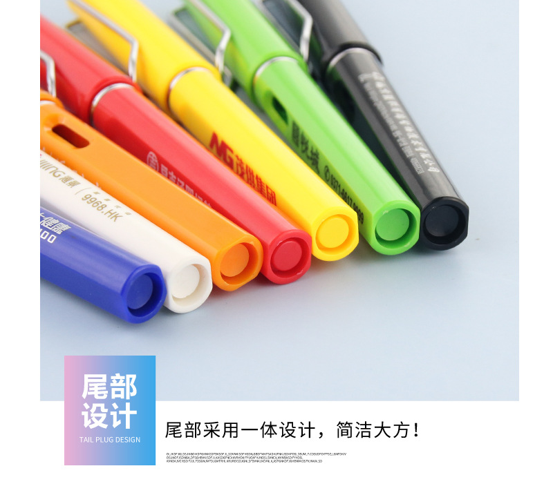 Z型挂钩彩色实杆中性笔_07