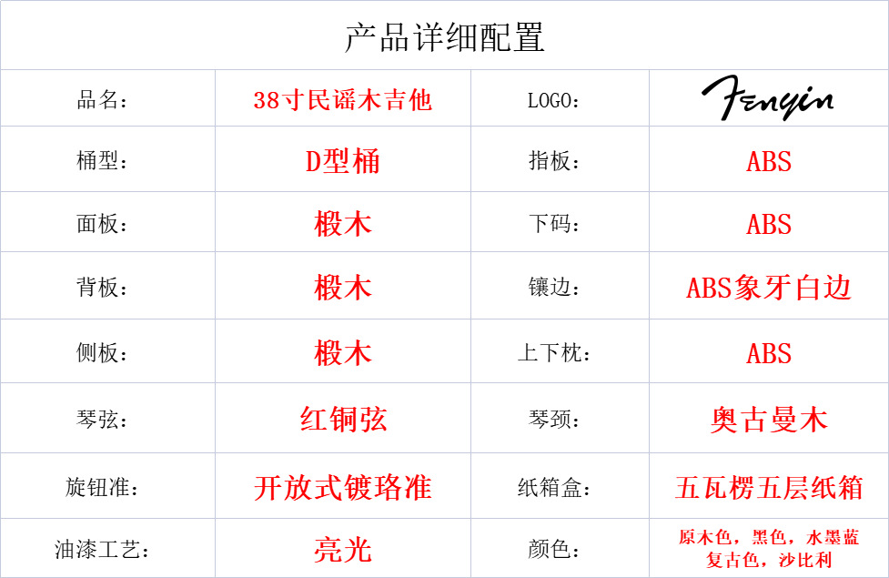 38寸镶边亮光阿里配置表