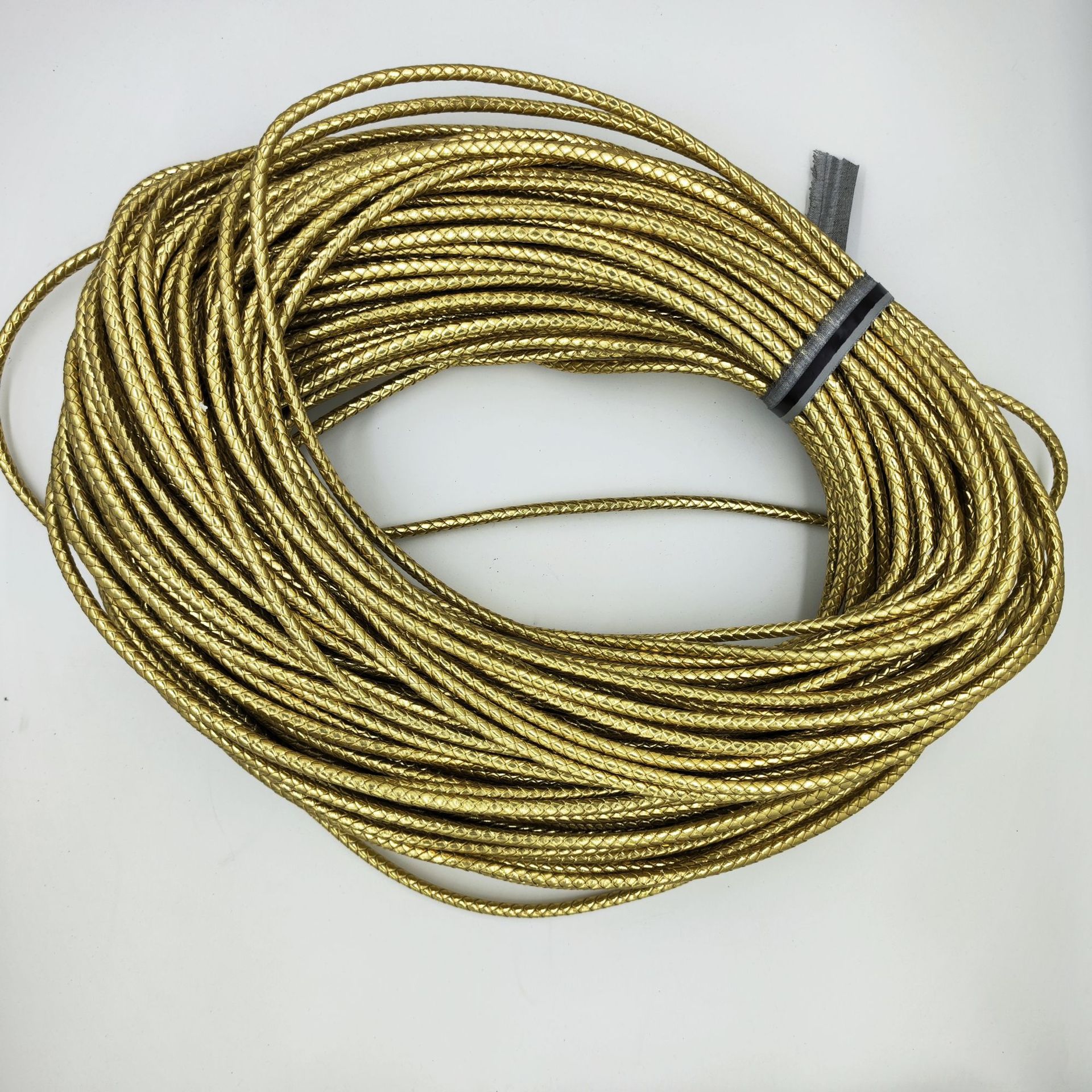 六股编织绳金色