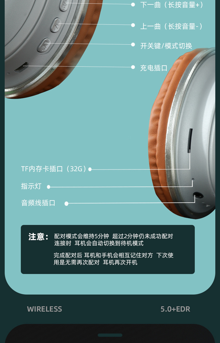 工厂批发LX-560BT头戴详情图11