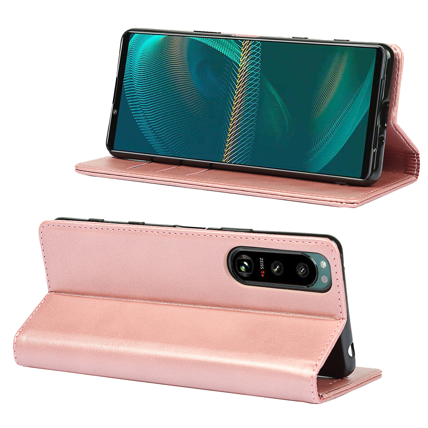 索尼 Xperia 5 III 小牛纹强磁皮套