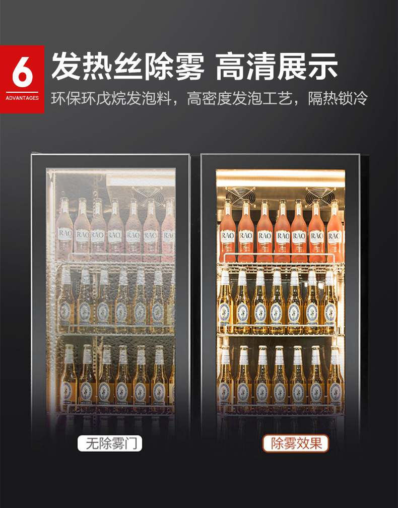 饮料展示柜冷鲜双开门