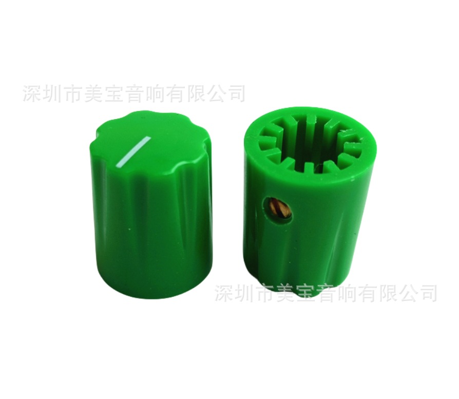 13X16 塑料旋钮 绿色_副本